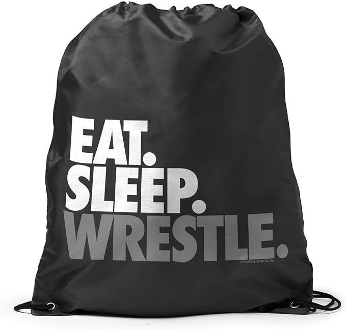 ChalkTalkSPORTS Wrestling Sport Pack Cinch Sack Eat Sleep Wrestle