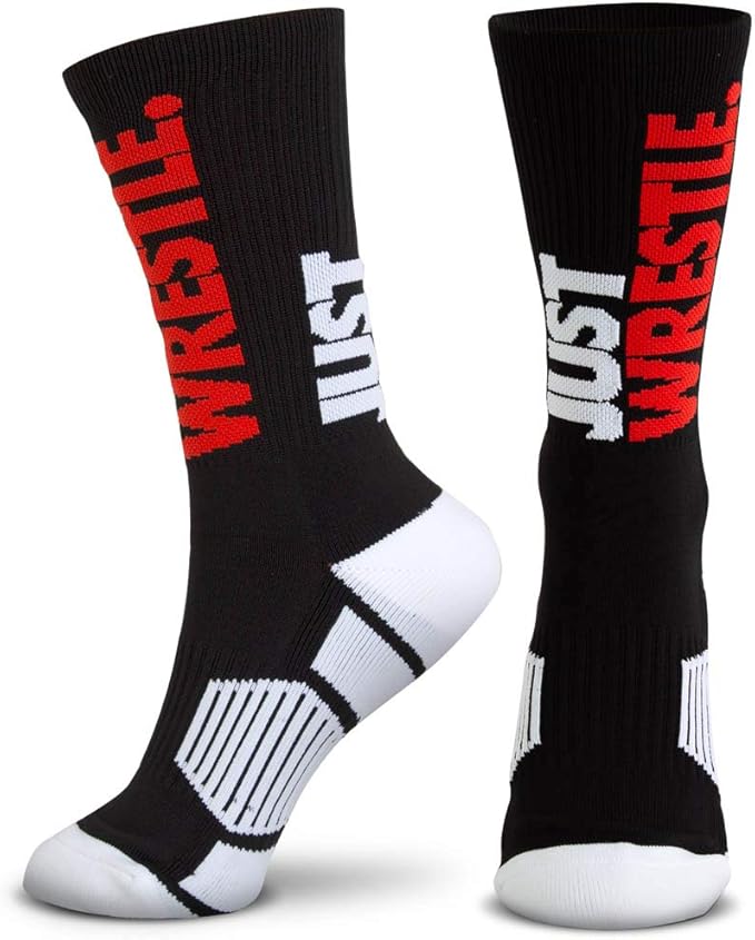 ChalkTalkSPORTS Wrestling Performance Crew Socks Just Wrestle Youth Adult